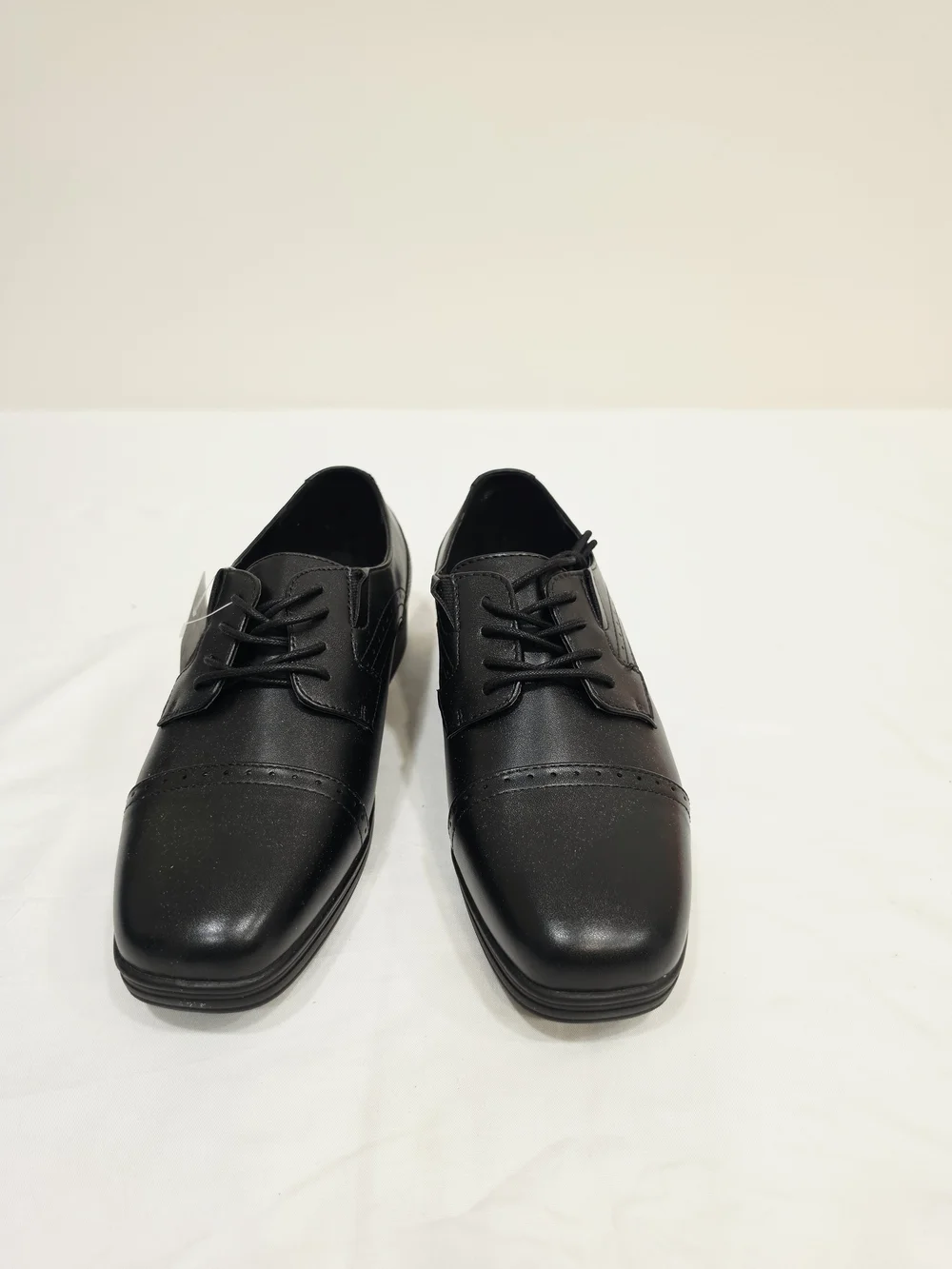 Stafford Black Dane Jr. Cap-Toe Lace-Up Dress Oxfords